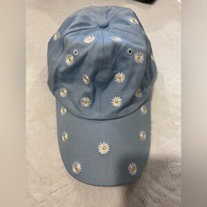 Blue Daisy Embroidered Cap